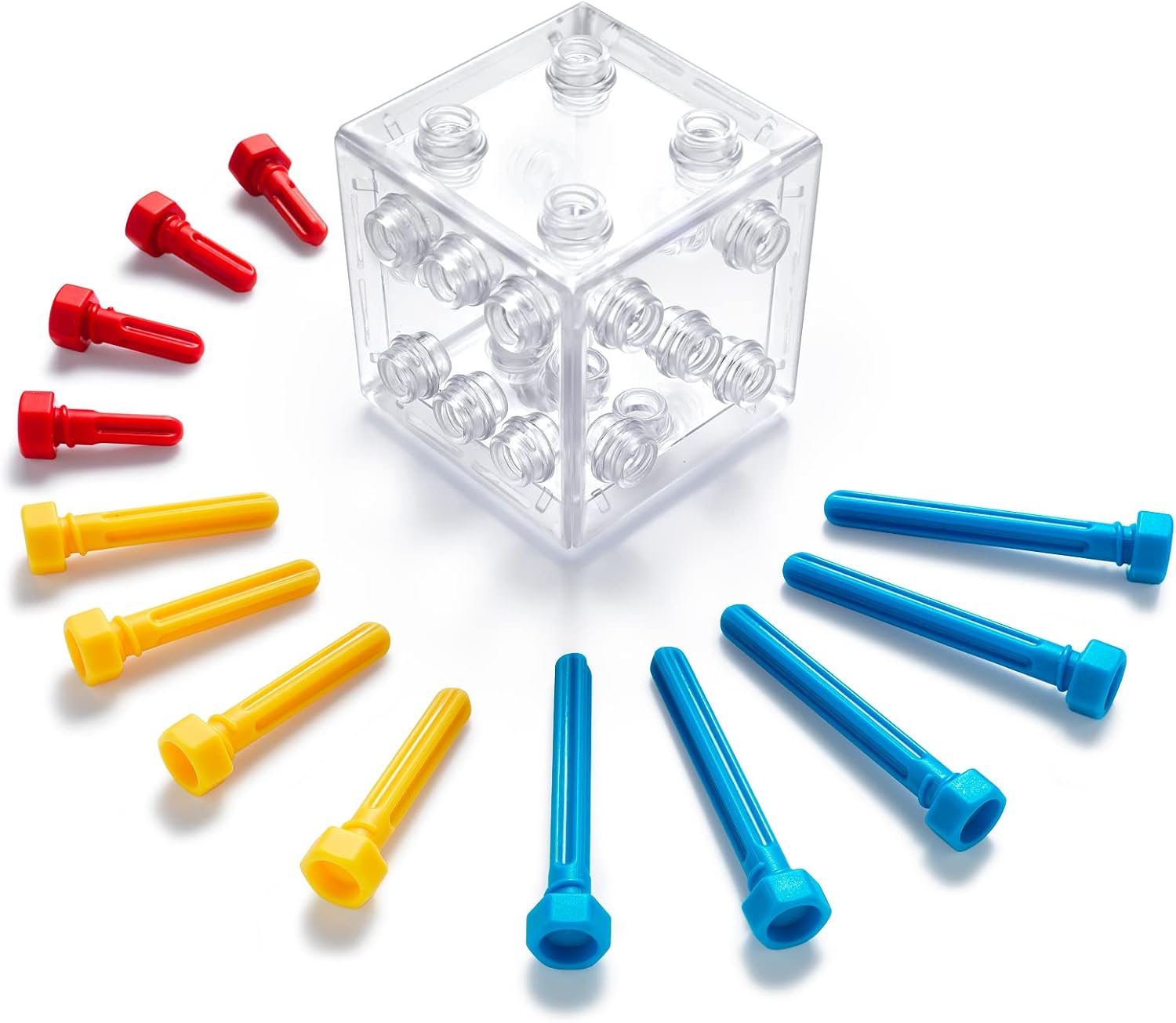 SmartGames – Criss Cross Cube, 1 Player Puzzle Game with 80 Challenges, 8+ Years