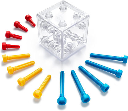 SmartGames – Criss Cross Cube, 1 Player Puzzle Game with 80 Challenges, 8+ Years