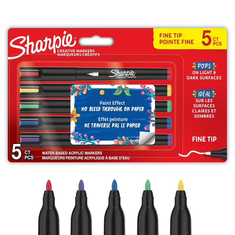 Sharpie - Creative Acrylic 5?Blister - Assorted Colours - Fine Tip (2212912)