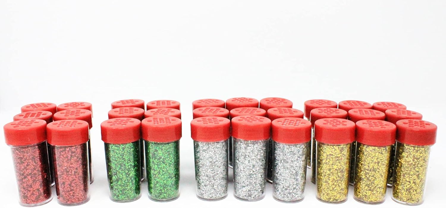Bright Ideas Glitter Shakers Display Box 30 x 18g Assorted Glitter Colours