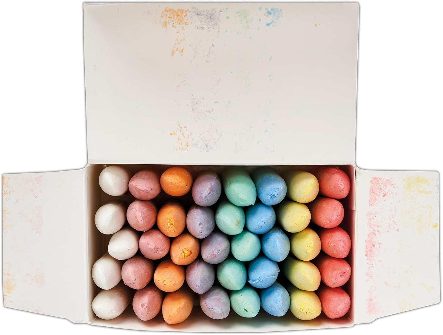 Craft Planet Chunky Chalk, Multicoloured, Pack Of 40, Art & Craft Fun For Kids, Drawing, Pavement, Playground, School, Home, Garden, Games, Paper