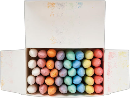 Craft Planet Chunky Chalk, Multicoloured, Pack Of 40, Art & Craft Fun For Kids, Drawing, Pavement, Playground, School, Home, Garden, Games, Paper