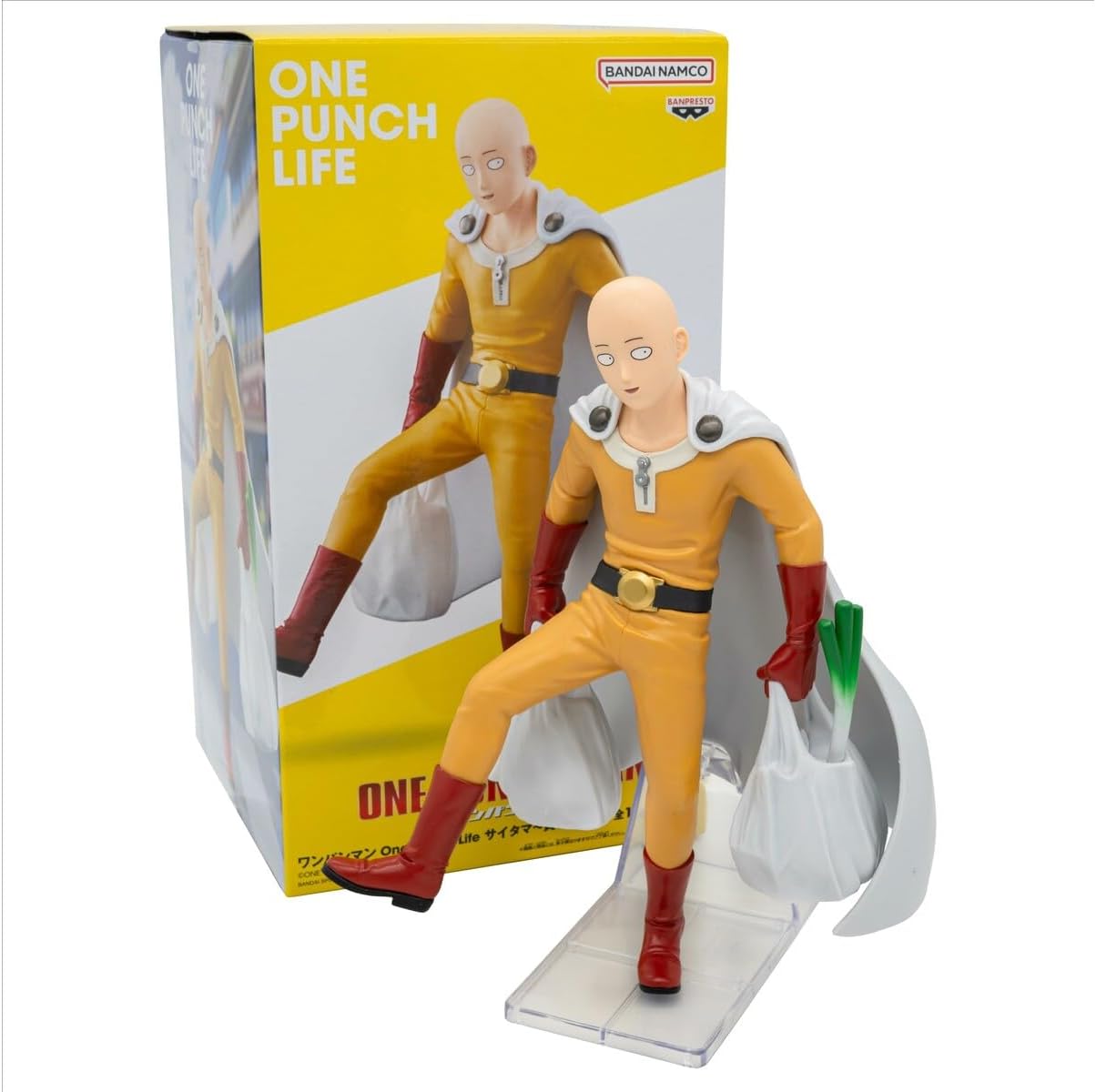 Banpresto Saitama One Action Figure - Punch Man - One Punch Life 20 cm - BP29877P Multicolor - Collectible Figure - Great for Anime Fans