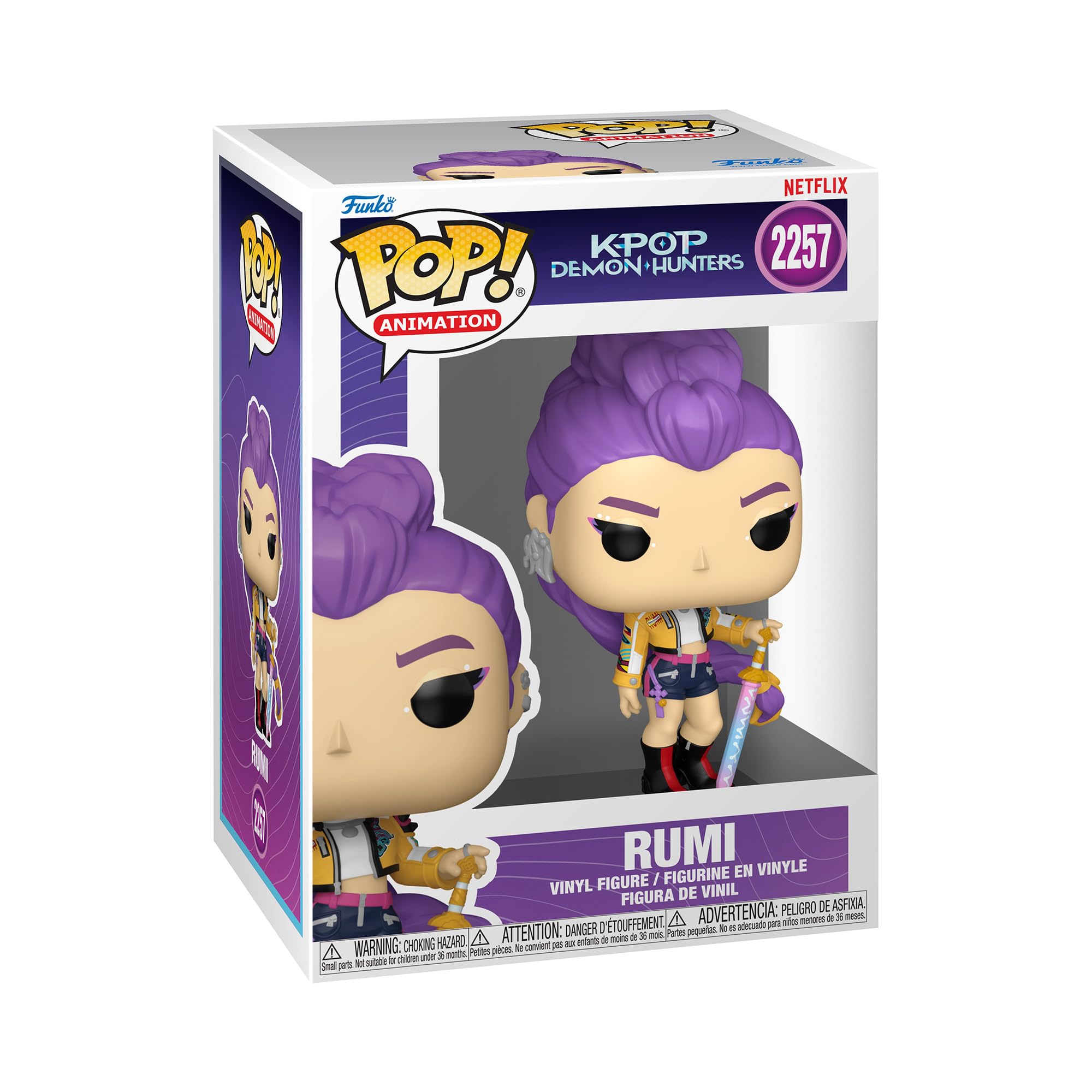 Funko Pop Animation: KPop Demon Hunters - Rumi - Collectable Vinyl Figure - Gift Idea - Official Merchandise - Toys for Kids and Adults - Movies Fans Black Standard Size
