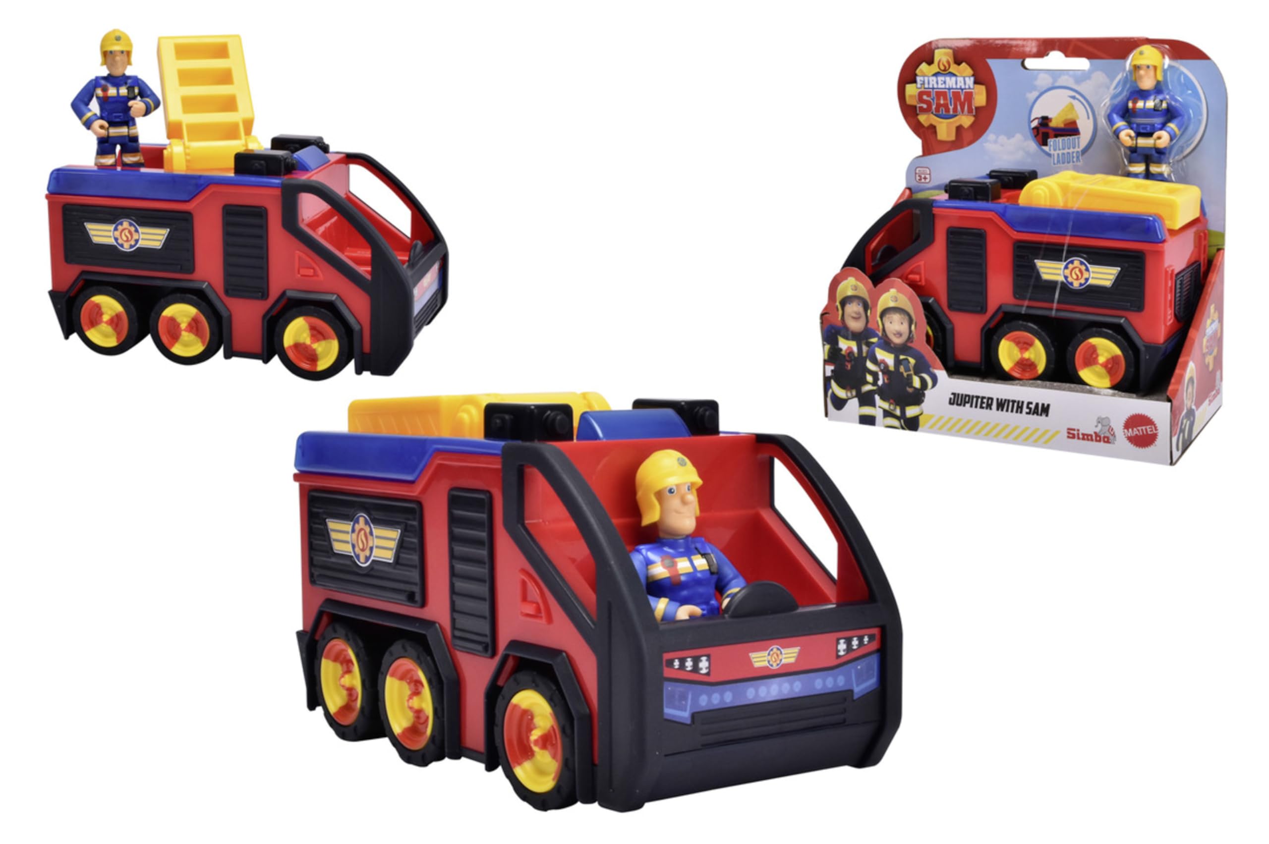 Simba - Fireman Sam Junior Jupiter Truck - Firefighter Vehicle with Figure, 109252656038, +3 Years