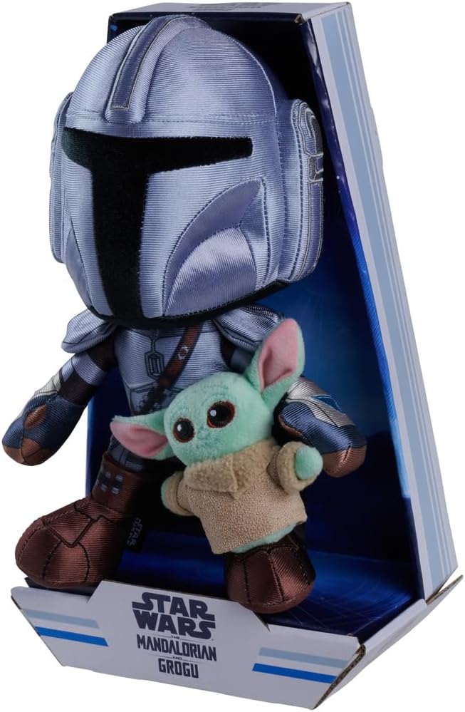 Simba Star Wars The Mandolorian & Mini Grogu 25 cm - Plush Toy, Cuddly Stuffed Toy, Soft Plush, Gift Idea for Children & Fans, from 0 Months