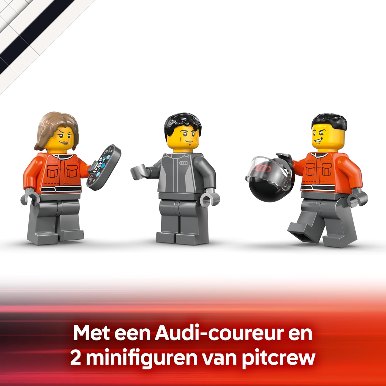 LEGO City F1 Display Truck w/Audi F1 Race Car Toy - Model Kit w/ 3 Minifigures & Vehicle Lifting Function - Gift Idea for 7+ Year Old Boys & Motorsport Fans - 60493