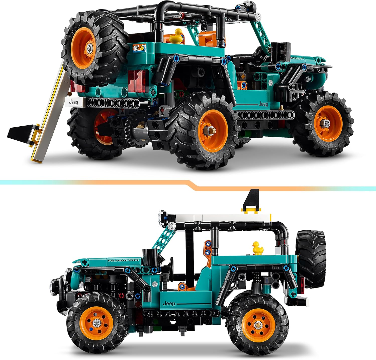 LEGO Technic Jeep Wrangler Rubicon SUV Car Toy - Off-Road Vehicle Model Kit w/ V6 Engine, Steering & Suspension - STEM Birthday Gift Idea for 10+ Year Old Boys - 42227