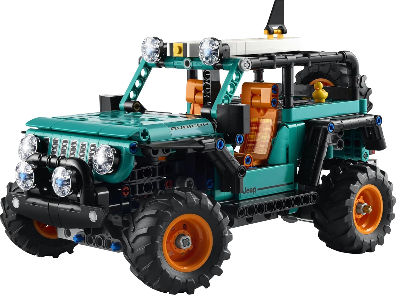 LEGO Technic Jeep Wrangler Rubicon SUV Car Toy - Off-Road Vehicle Model Kit w/ V6 Engine, Steering & Suspension - STEM Birthday Gift Idea for 10+ Year Old Boys - 42227