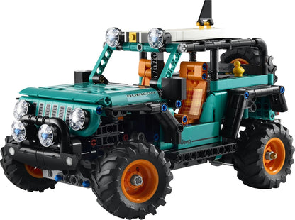 LEGO Technic Jeep Wrangler Rubicon SUV Car Toy - Off-Road Vehicle Model Kit w/ V6 Engine, Steering & Suspension - STEM Birthday Gift Idea for 10+ Year Old Boys - 42227