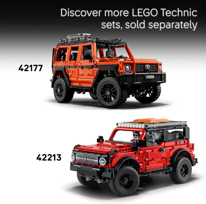 LEGO Technic Jeep Wrangler Rubicon SUV Car Toy - Off-Road Vehicle Model Kit w/ V6 Engine, Steering & Suspension - STEM Birthday Gift Idea for 10+ Year Old Boys - 42227