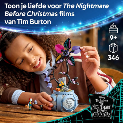 LEGO | Disney Sally’s Bloempot – Kinderkamer Decoratie met 2 Kunstbloemen, 2 Poppetjes, Speelgoedkeuken en Accessoires – Cadeau voor Meisjes vanaf 9 Jaar en The Nightmare Before Christmas Fans 43288