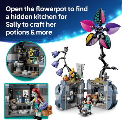 LEGO | Disney Sally's Flowerpot Toy - DIY Bedroom Decor w/ 2 Artificial Flowers, a Mini Doll & Accessories - Birthday Gift for 9+ Year Old Girls & The Nightmare Before Christmas Fans - 43288