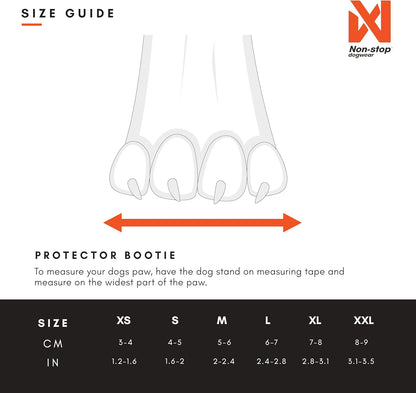 Non-Stop Dogwear Protector Booties (4pk) (Black/Orange) /Merch (FN)