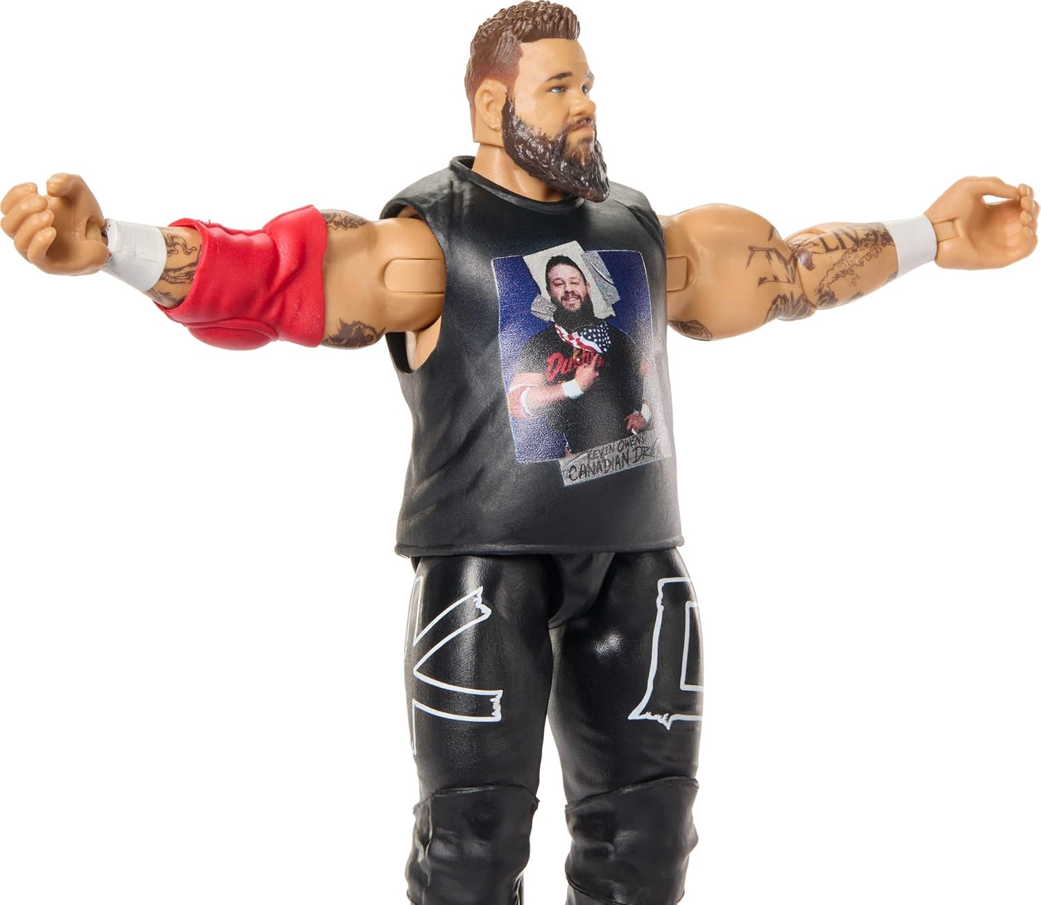 Mattel WWE Kevin Owens Action Figure, Main Event Series #163, 6-inch Collectible Superstar with 14 Articulation Points & Life-Like Look, JHJ04