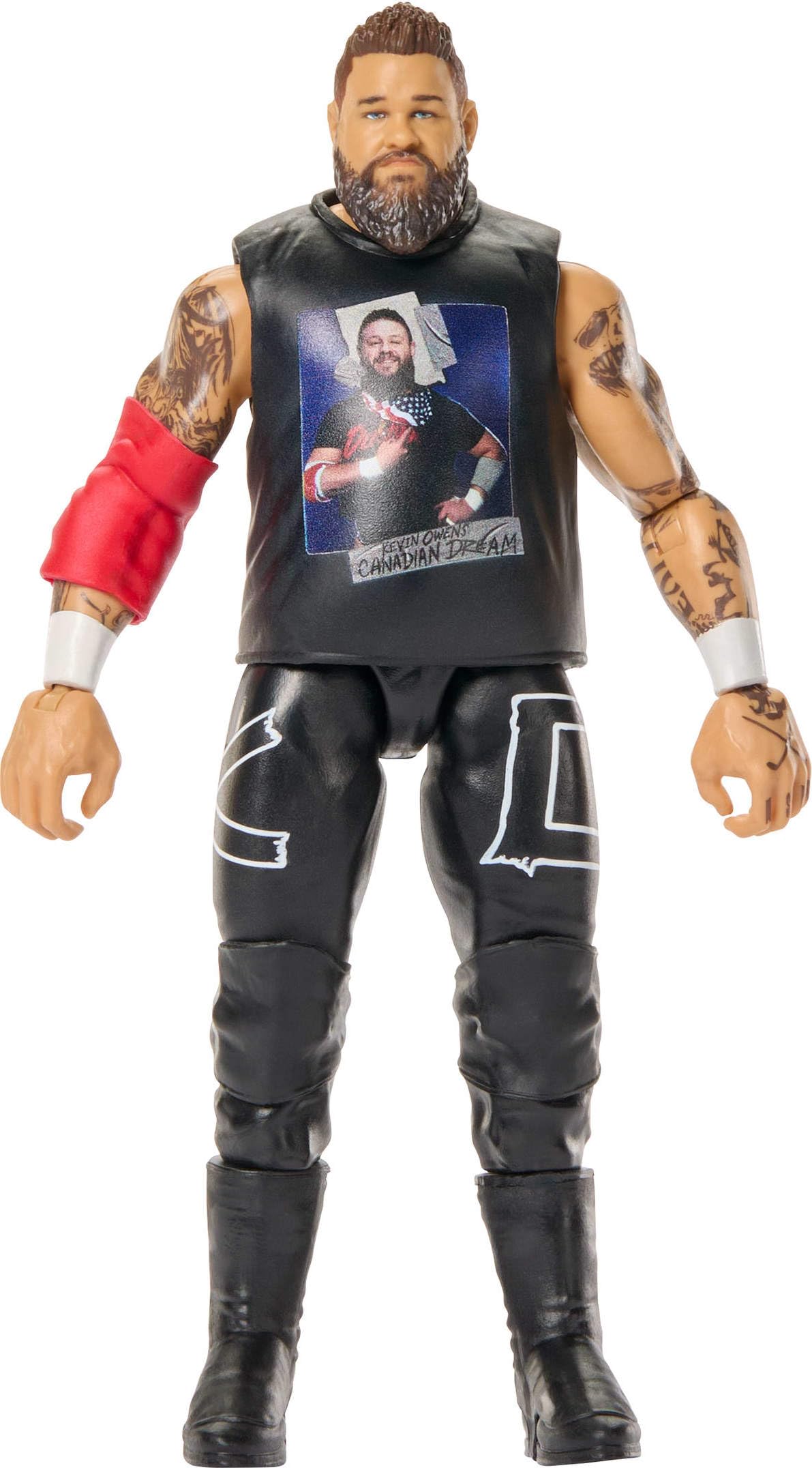 Mattel WWE Kevin Owens Action Figure, Main Event Series #163, 6-inch Collectible Superstar with 14 Articulation Points & Life-Like Look, JHJ04