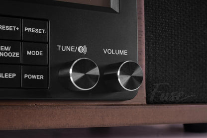 Wrap Vertical Record Player With Bluetooth In/Out. Fm Radio. And Built-In Album Cover Holder