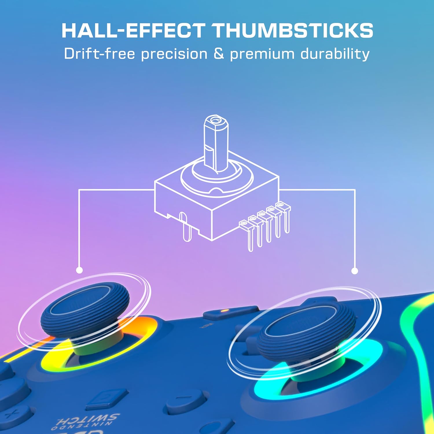 Turtle Beach Afterglow Wave Blauw bekabelde gamingcontroller Officieel gelicentieerd voor Nintendo Switch 2