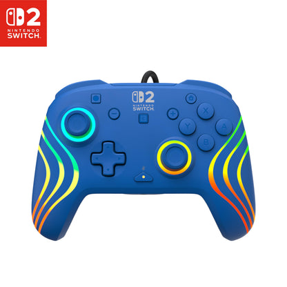 Turtle Beach Afterglow Wave Blauw bekabelde gamingcontroller Officieel gelicentieerd voor Nintendo Switch 2