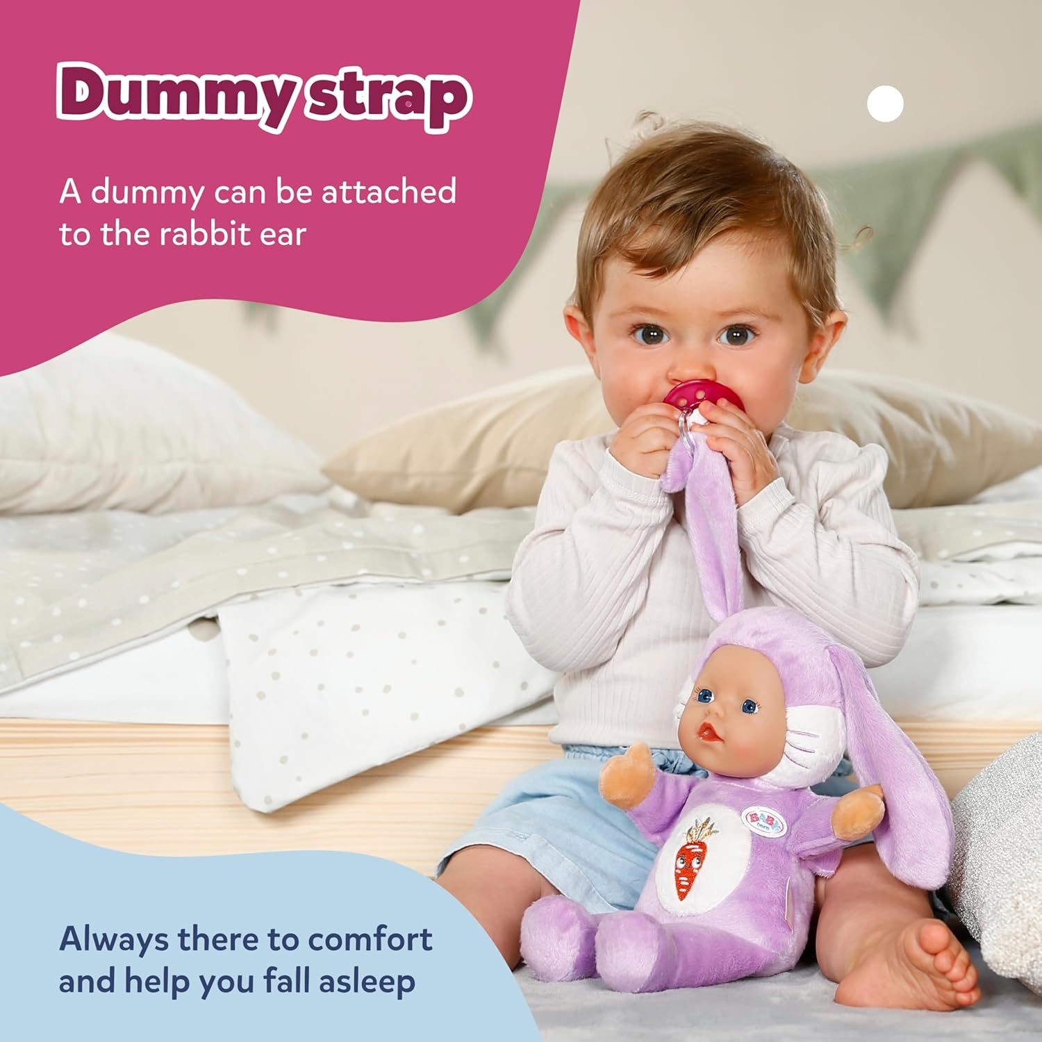 BABY born For Babies Funny Bunny 26 cm, Lila