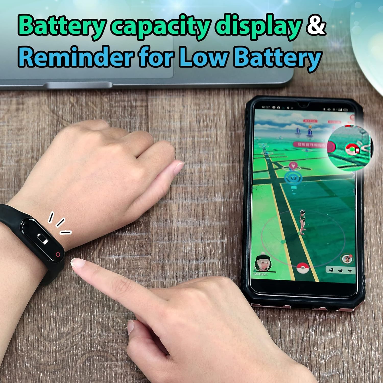 Pocket Auto Catch REVIVER 2022 Armband Met Led-Touchscreen Voor Pokémon Go (Alternatief Voor Plus en Go-Tcha