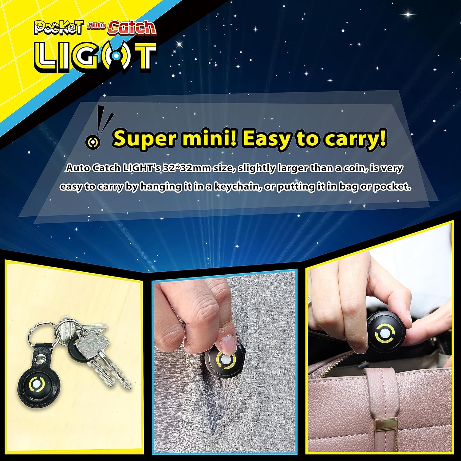 Brook Gaming - Pocket Auto Catch Light - Black - 32X32 Mm