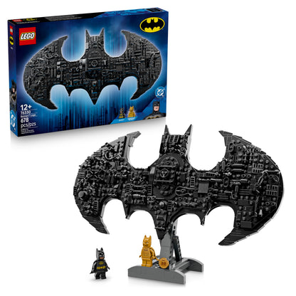 LEGO DC Batman Logo - Superhero Toy w/ 2 Collectible Minifigures - 3D DIY Wall Art or Room Decor - Gift Idea for 12+ Year Old Boys & Teenage Movie Fans - 76330