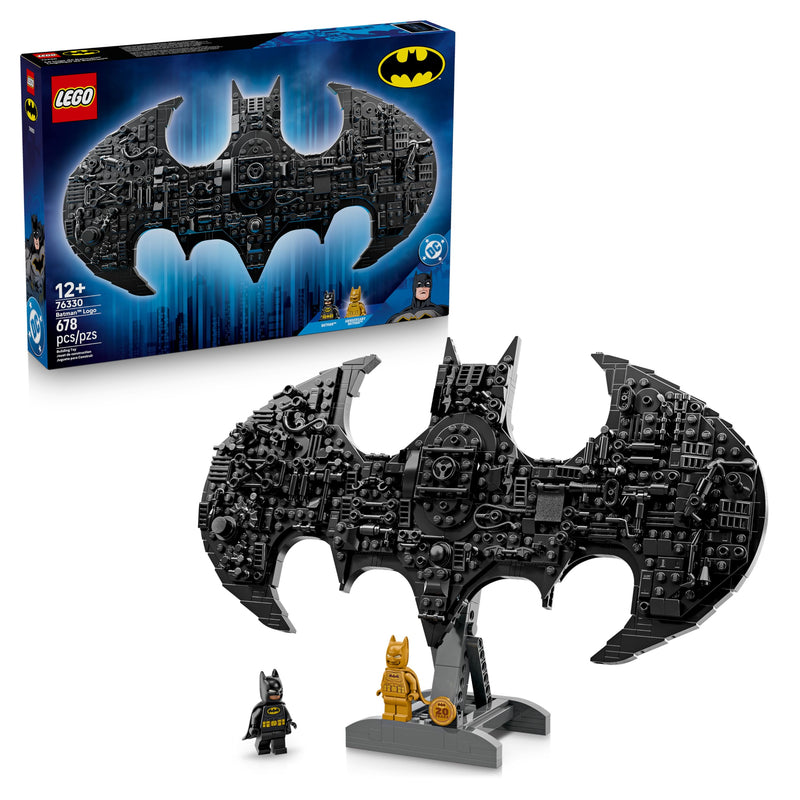 LEGO DC Batman Logo - Superhero Toy w/ 2 Collectible Minifigures - 3D DIY Wall Art or Room Decor - Gift Idea for 12+ Year Old Boys & Teenage Movie Fans - 76330