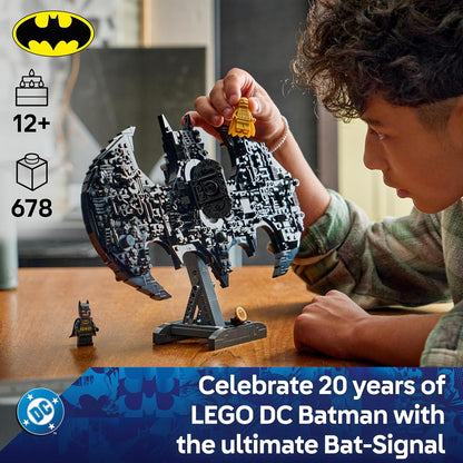 LEGO DC Batman Logo - Superhero Toy w/ 2 Collectible Minifigures - 3D DIY Wall Art or Room Decor - Gift Idea for 12+ Year Old Boys & Teenage Movie Fans - 76330