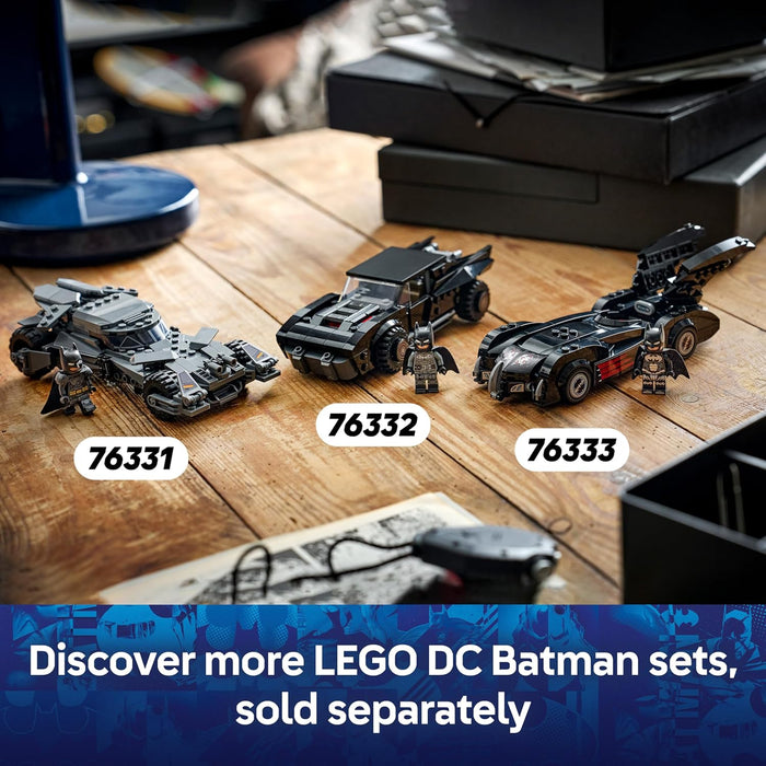 LEGO DC The Batman Batmobile Car Toy - Collectible Superhero Model Kit w/a Minifigure & Golden Coin - Birthday Gift for 9+ Year Old Boys & Teenage Movie Fans - 76332
