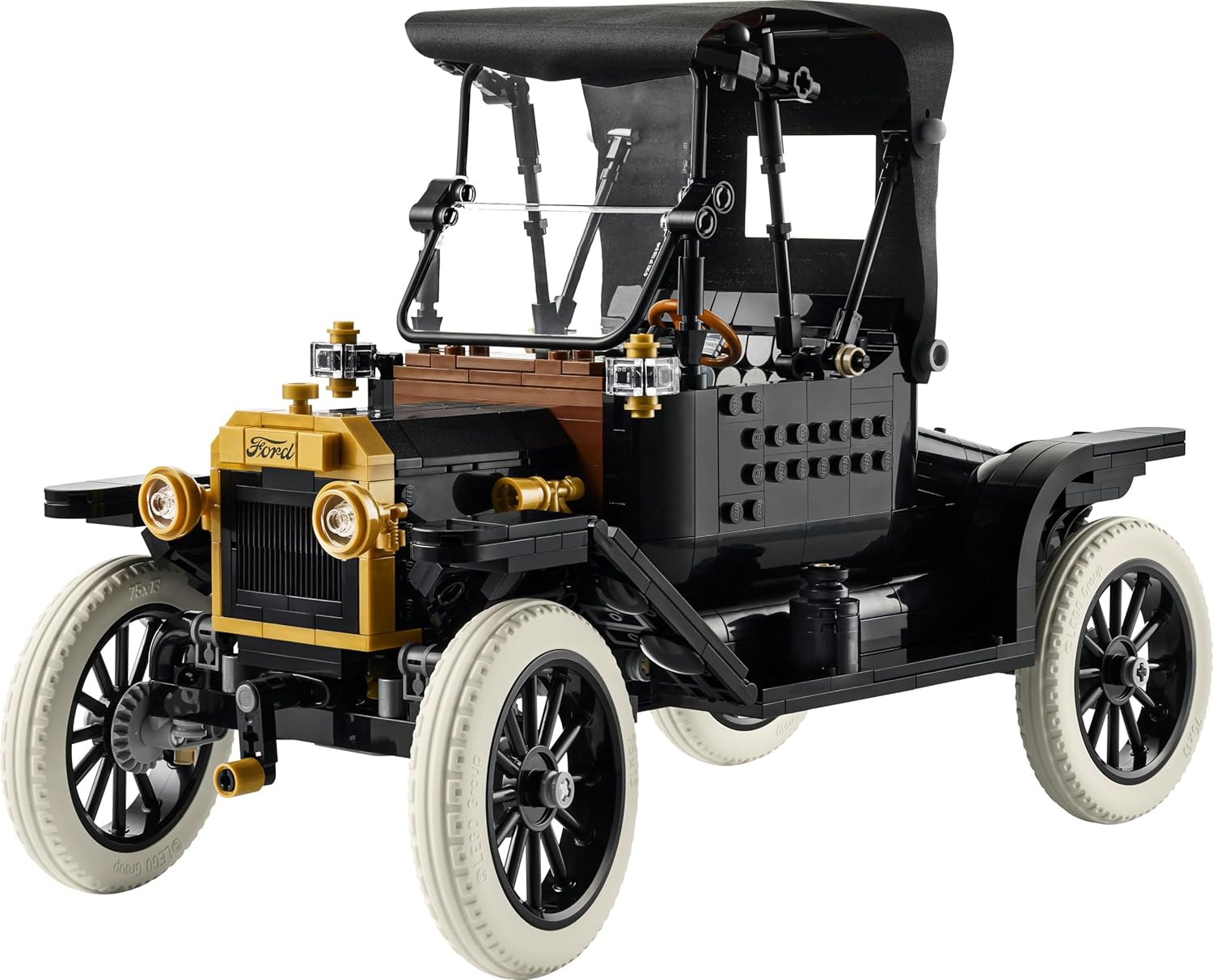 LEGO Icons Ford Model T - Retro Car Model Kit for Adults - Collectible Display Set w/Fabric Roof, Tall Wheels & Split Windscreen - DIY Gift for Fans of Classic Vehicles - 11376