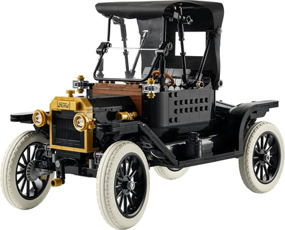 LEGO Icons Ford Model T - Retro Car Model Kit for Adults - Collectible Display Set w/Fabric Roof, Tall Wheels & Split Windscreen - DIY Gift for Fans of Classic Vehicles - 11376