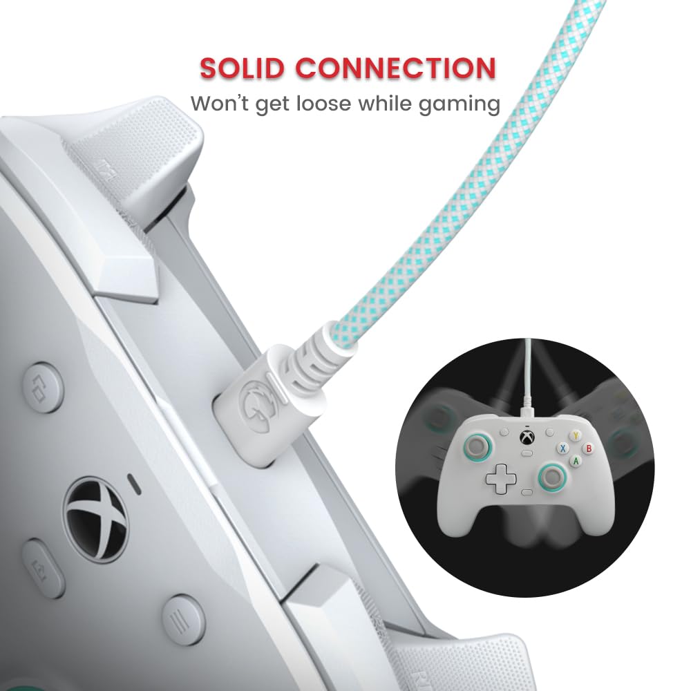 GameSir USB-C-kabel voor G7 SE, G7, T4 Kaleid (wit en cyaan)