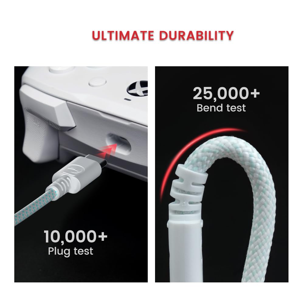 GameSir USB-C-kabel voor G7 SE, G7, T4 Kaleid (wit en cyaan)