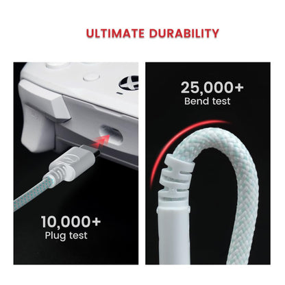 GameSir USB-C-kabel voor G7 SE, G7, T4 Kaleid (wit en cyaan)