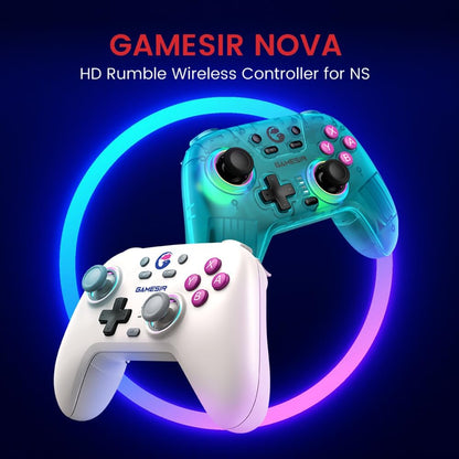 GameSir Nova Wireless Pro Controller for Switch/Lite/OLED, Switch Controller with Hall-Effect JoySticks, RGB LED, Turbo, Programmable, Motion Control, Wake Up Function(Green
