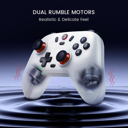GameSir Nova Lite Draadloze Controller, Tri-Mode Connectiviteit, Gamepad voor PC met Windows/Switch/iOS/Android, met Hall-Effect-ontspanner, DualVibration, Turbo, Motion（Wit）