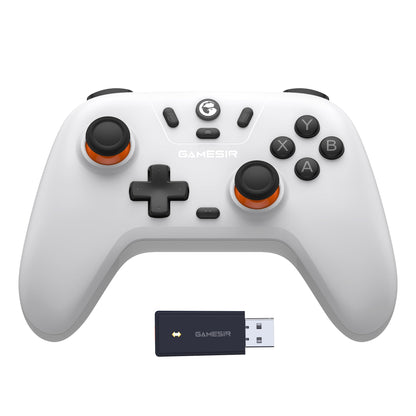 GameSir Nova Lite Draadloze Controller, Tri-Mode Connectiviteit, Gamepad voor PC met Windows/Switch/iOS/Android, met Hall-Effect-ontspanner, DualVibration, Turbo, Motion（Wit）
