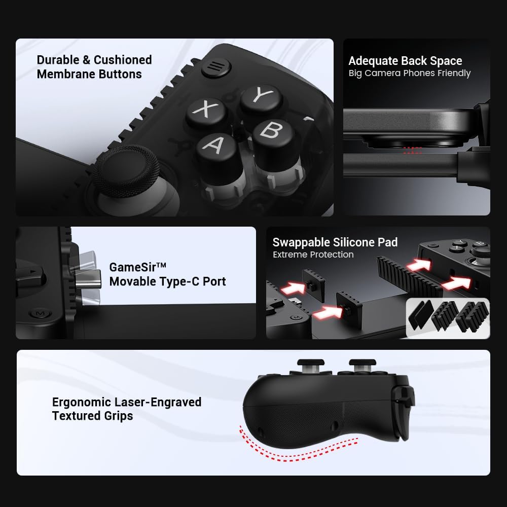 Gamesir - X5 Lite Mobile Gaming Controller - Black - 105–213 Mm