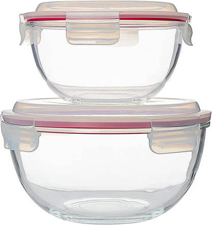 Glasslock Frischhaltedose aus Glas - Salatschüssel Typ (MBCB-100, 1L