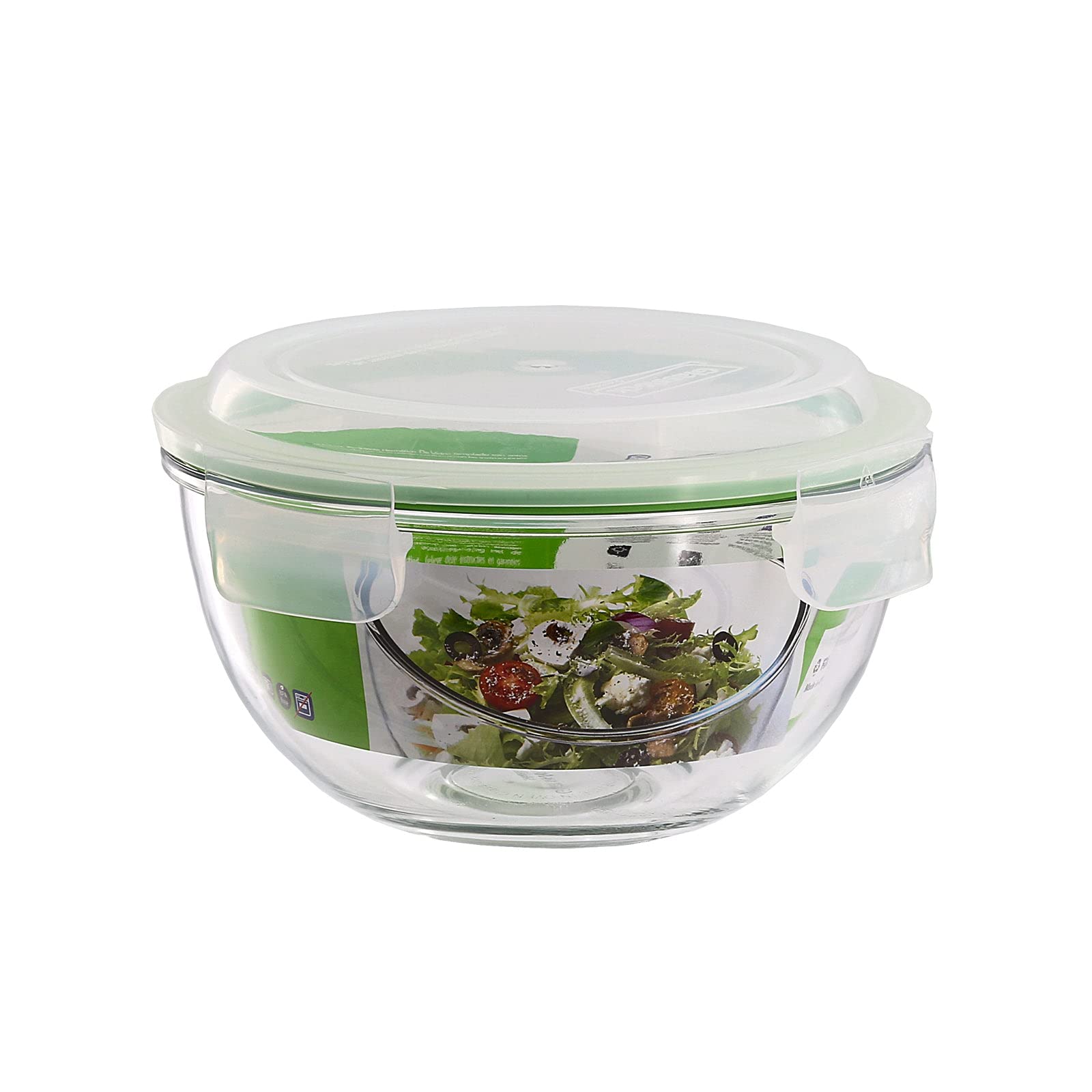Glasslock Frischhaltedose aus Glas - Salatschüssel Typ (MBCB-100, 1L