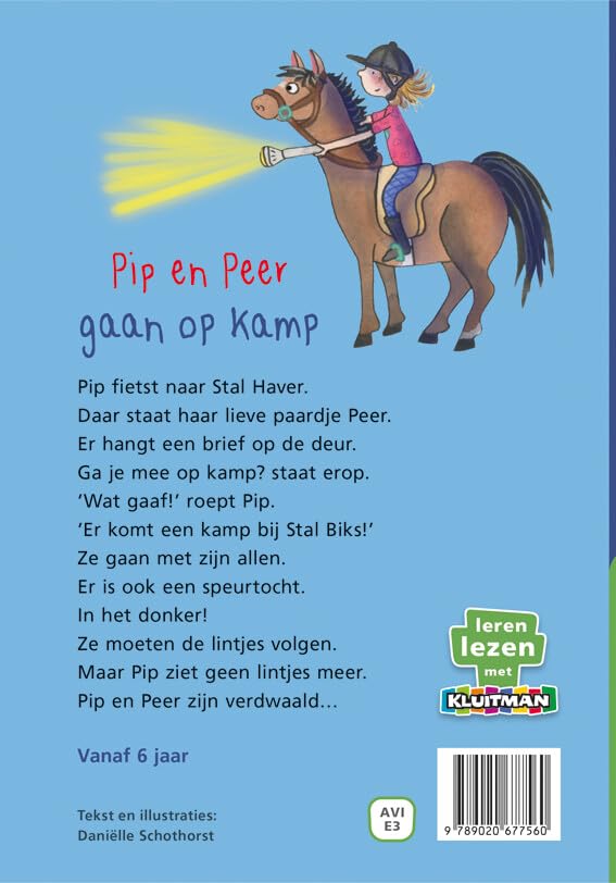 Uitgeverij Kluitman - Pip En Peer Gaan Op Kamp AVI E3
