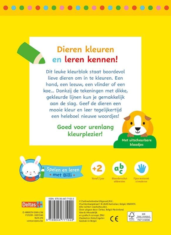 Deltas - Spelen en leren met Billi - Lieve dieren kleurpret