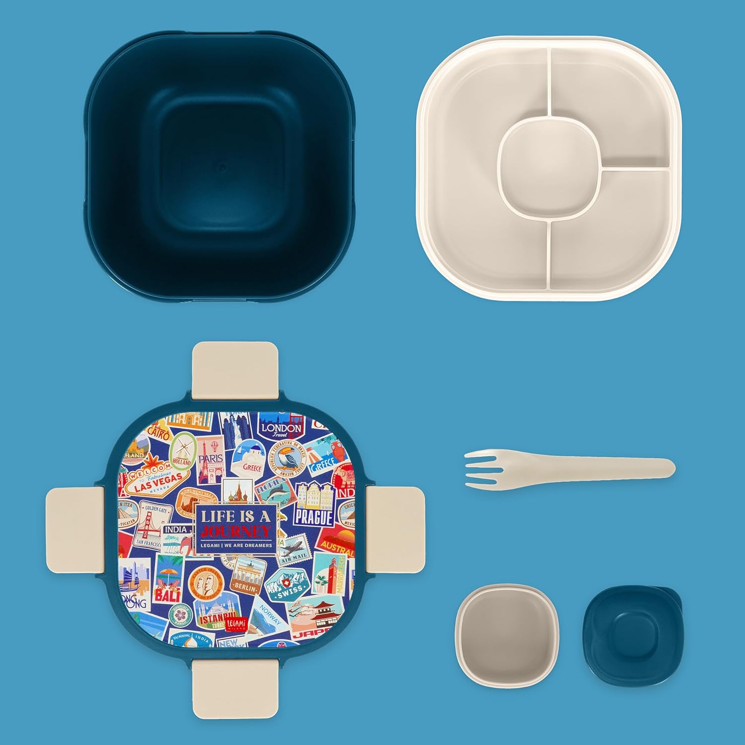 Lunch Box - Travel - Stickers - 1700 Ml