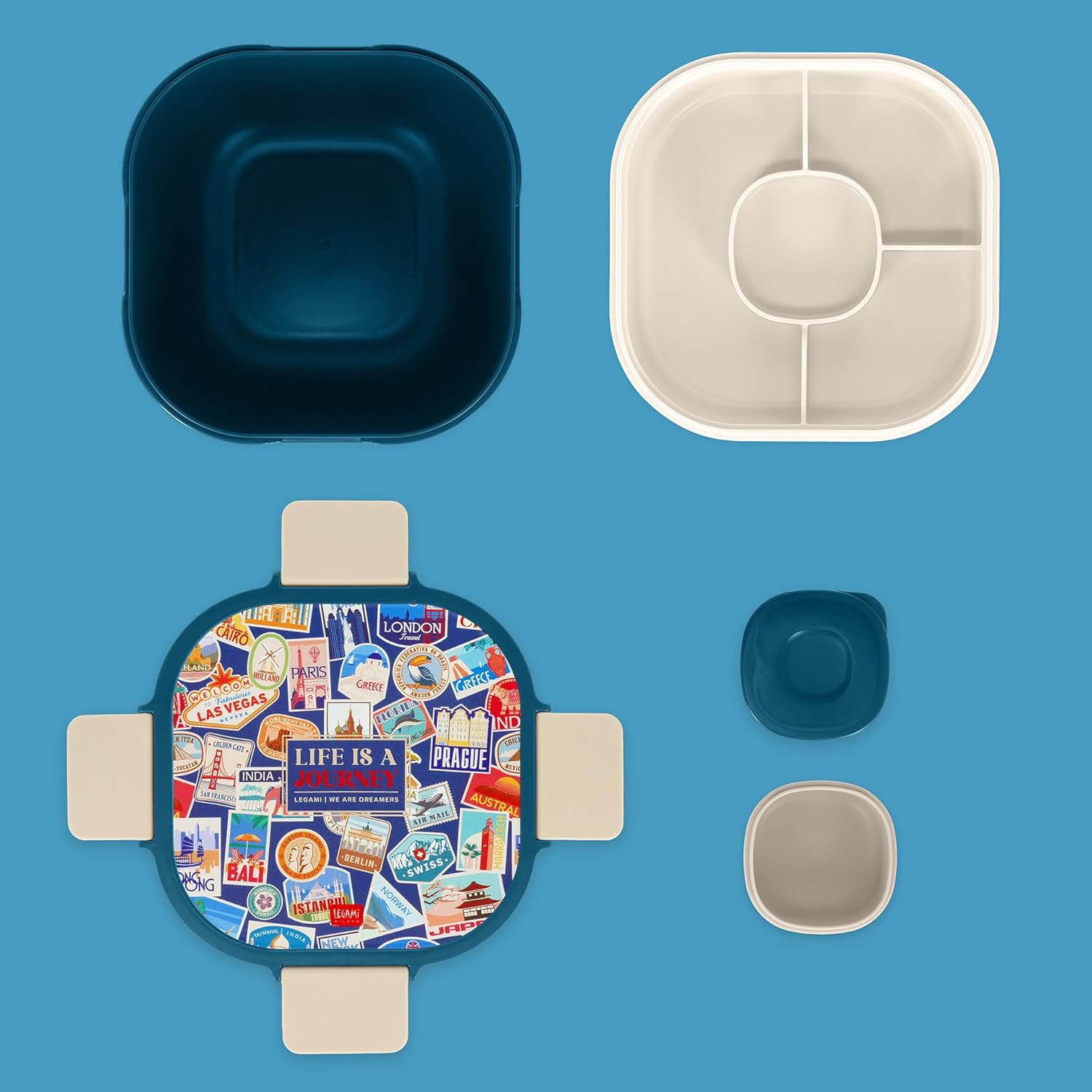 Lunch Box - Travel - Stickers - 1700 Ml