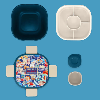 Lunch Box - Travel - Stickers - 1700 Ml