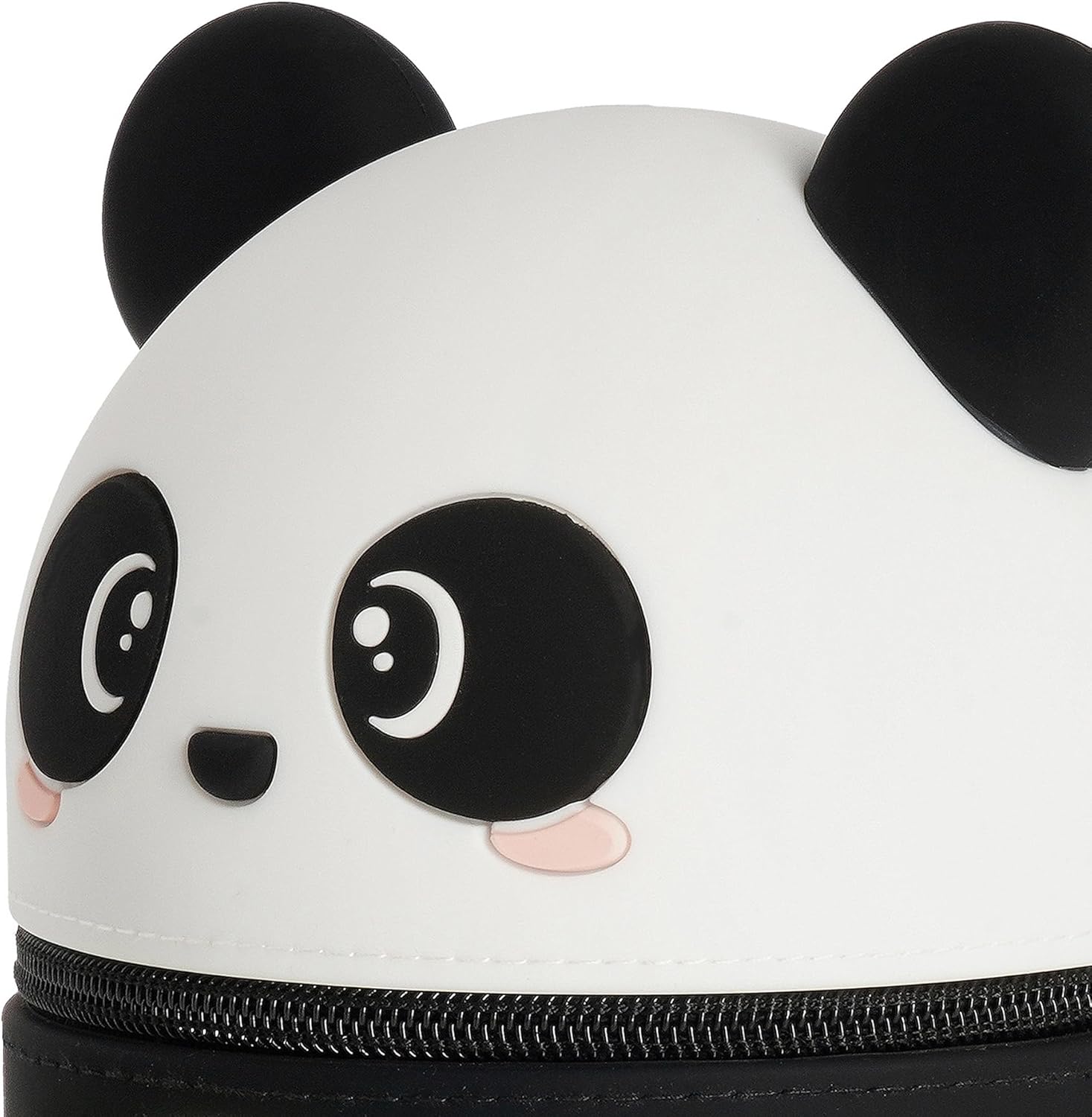 Legami - Super Kawaii Panda Pencil Case, Capacity, Holds up to 100 Erasable Pens, Soft Silicone, 13 x 19 x 13 cm