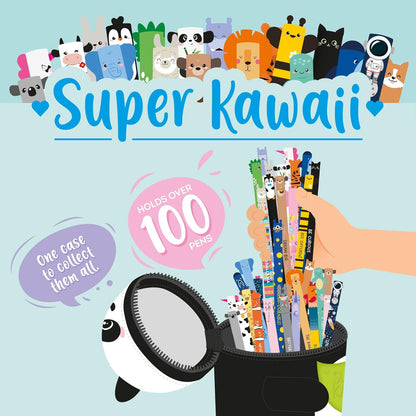 Legami - Super Kawaii Panda Pencil Case, Capacity, Holds up to 100 Erasable Pens, Soft Silicone, 13 x 19 x 13 cm