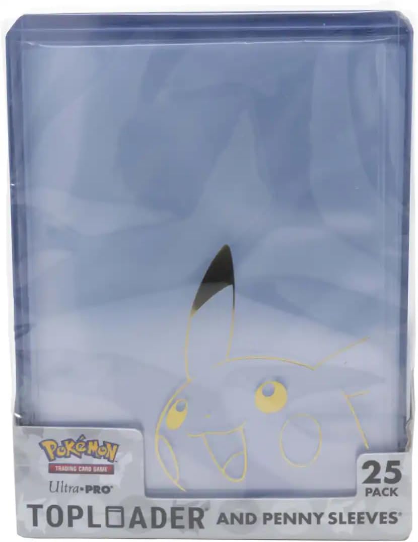 Ultra PRO - Pikachu Toploader and Penny Sleeves Combo Pack for the Pokémon Trading Card Game (25 Pack