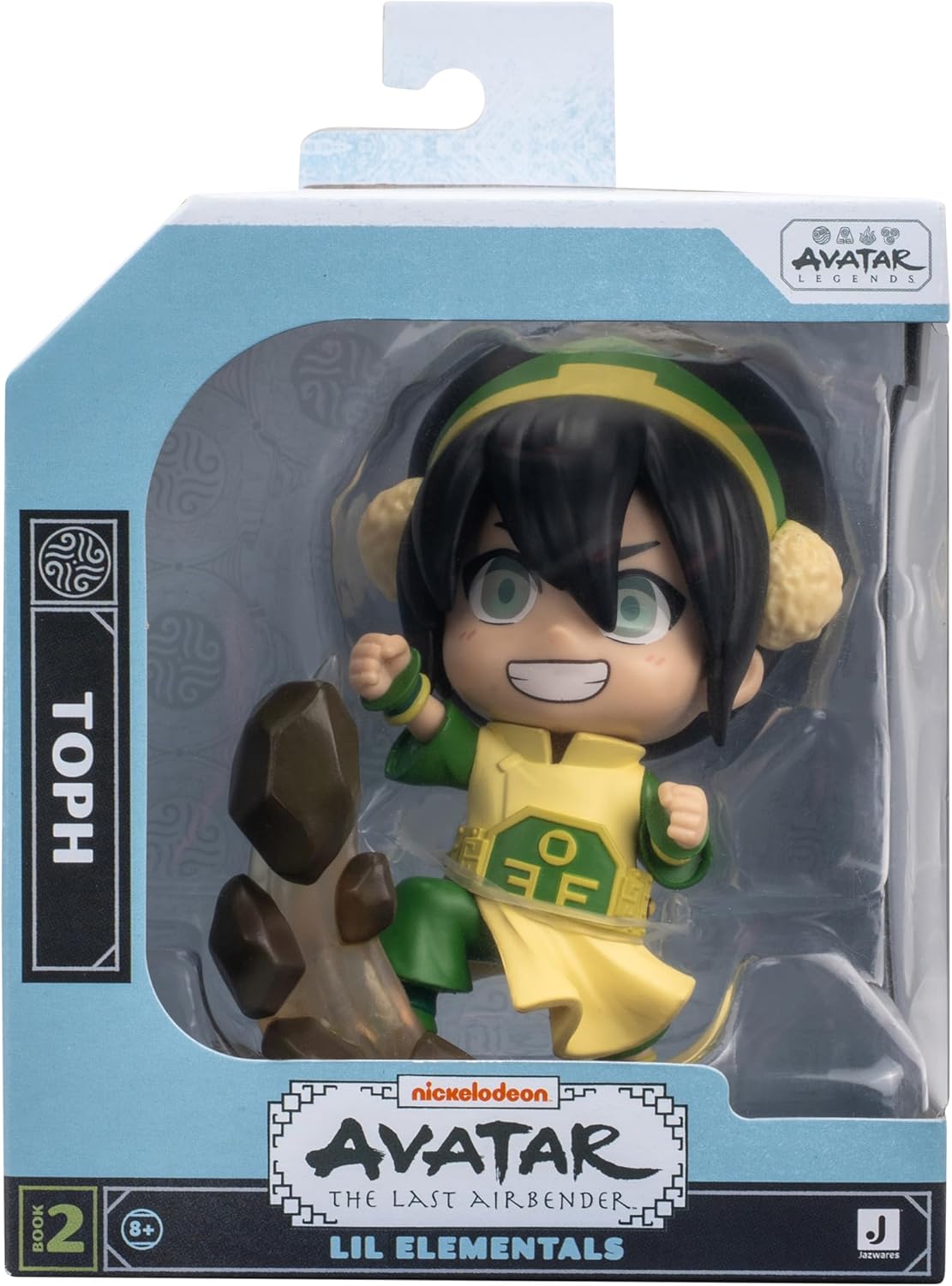 Avatar: The Last Airbender Toph - 4-Inch Mini Figure in Kawaii Style in Dynamic Pose with Display Base